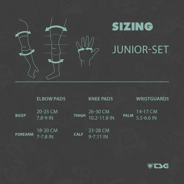 TSG Junior Skate Pad Set (One Size) - Black
