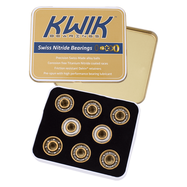 KwiK Swiss Nitride 8mm Bearings (Set of 16)