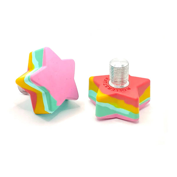 RollerStuff - Twinkle Toes Star Toe Stops MULTICOLOR (Pair)