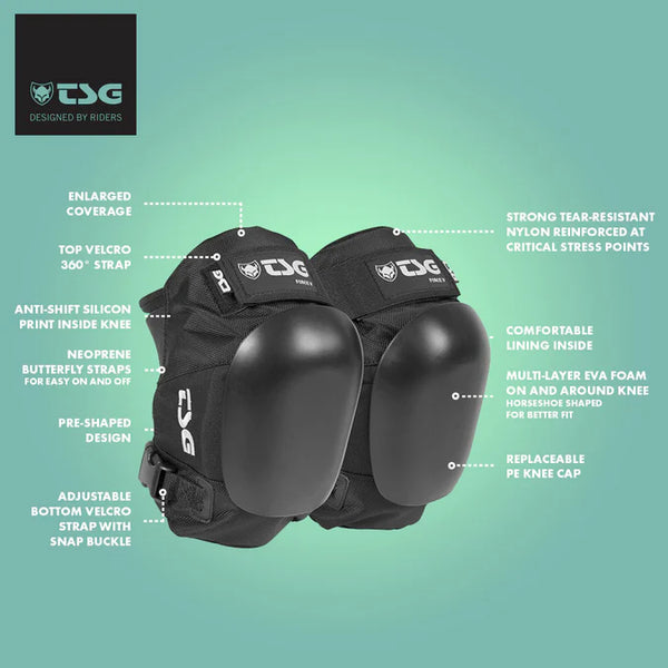 TSG - Kneepad Force V (Skate Knee Pads) - Black